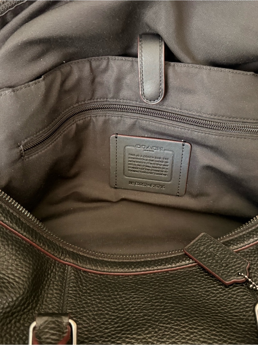 ✨Coach✨ Dark Brown Pebbled Leather Duffel - Picture 12 of 14